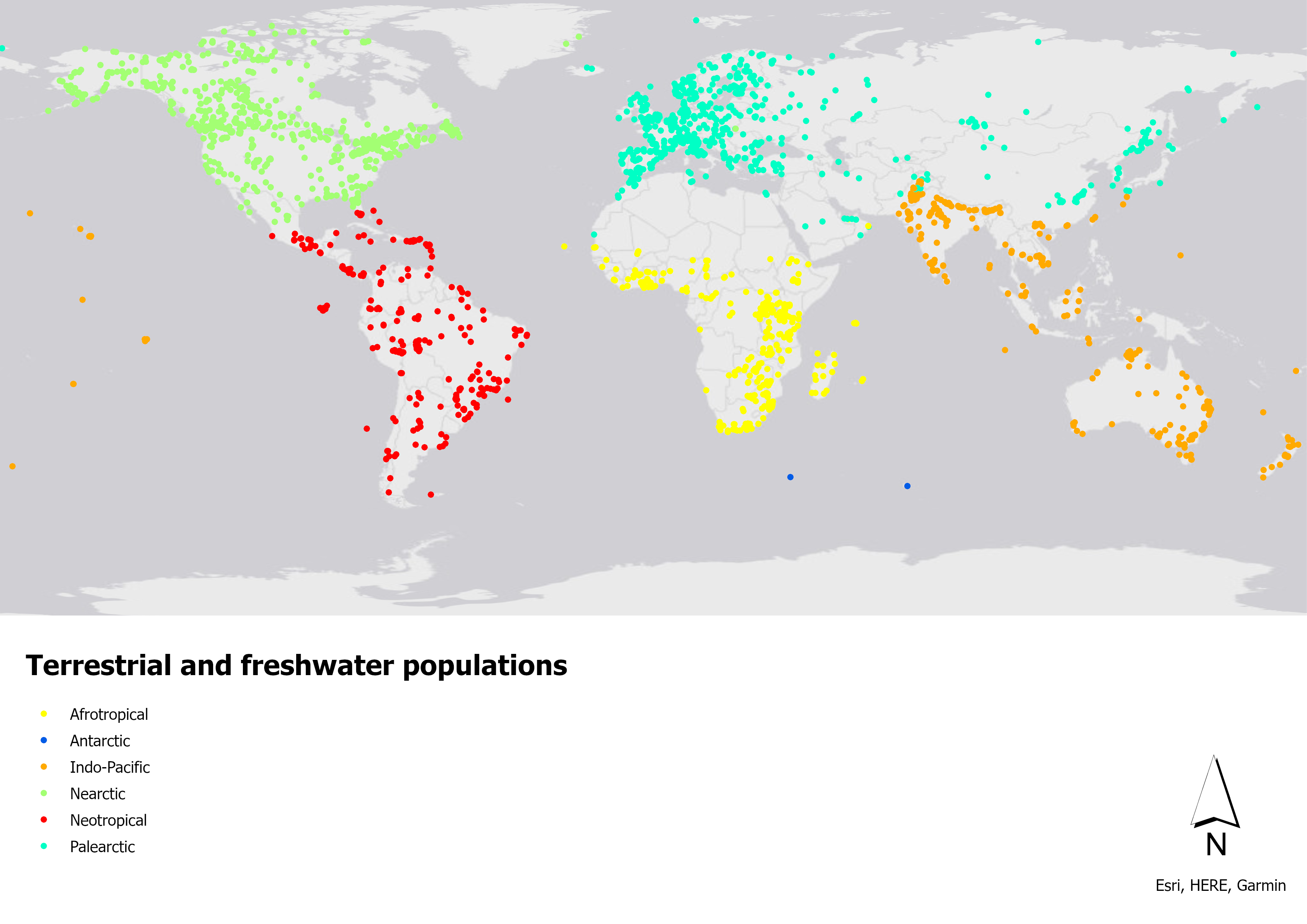 Terrestrial & Freshwater distibution